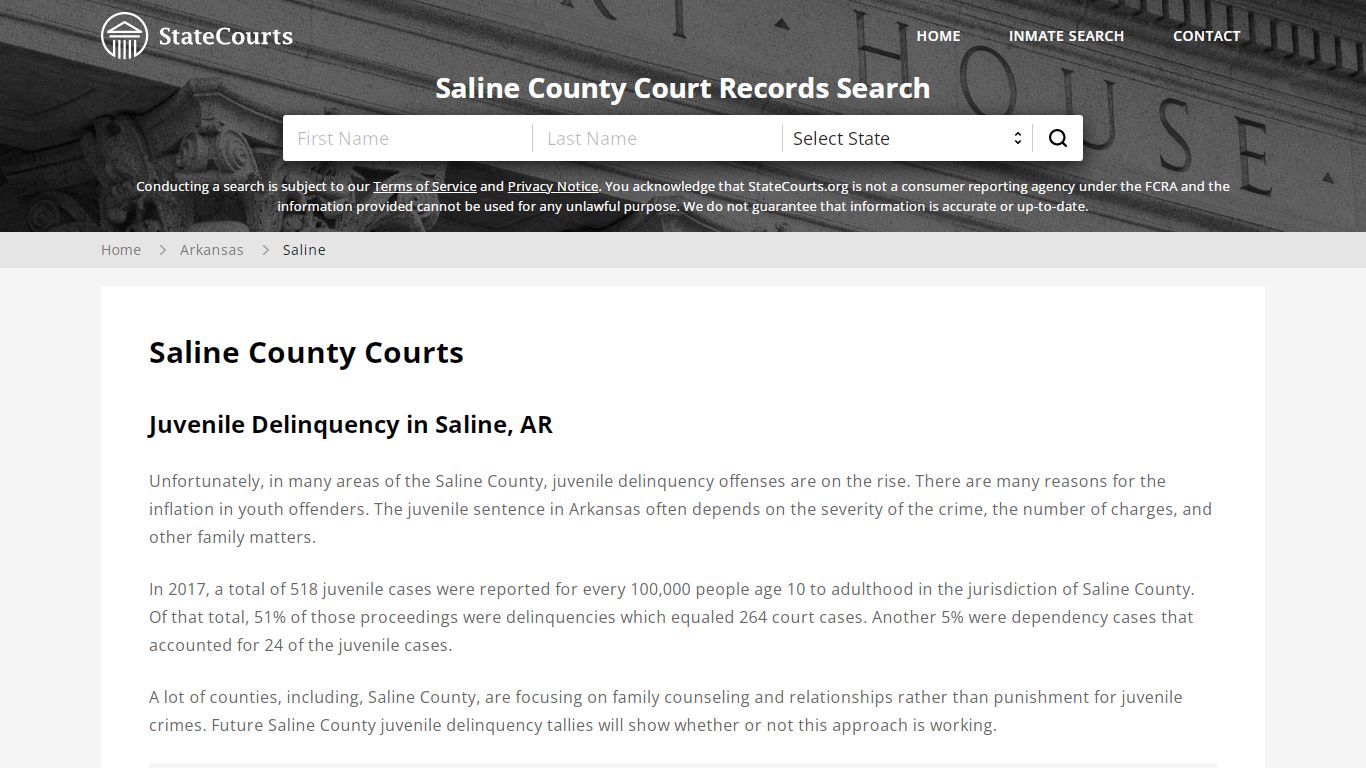 Saline County, AR Courts - Records & Cases - StateCourts